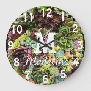 Decoratieve succulenten grote klok