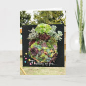 Decoratieve succulenten kaart (Voorkant)