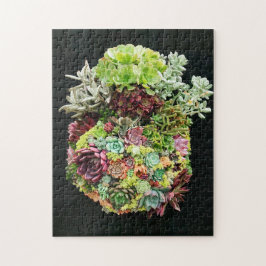 Decoratieve succulenten legpuzzel
