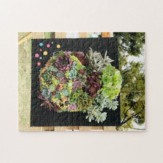 Decoratieve succulenten legpuzzel (Horizontaal)
