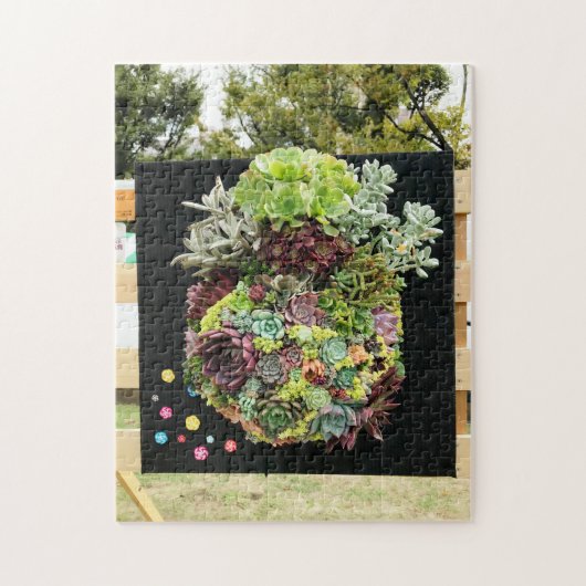 Decoratieve succulenten legpuzzel (Verticaal)