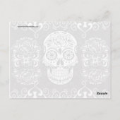 Decoratieve suiker Zwarte witte gothische romp Briefkaart (Achterkant)