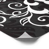 Decoratieve suiker Zwarte witte gothische romp Poster (Hoek)