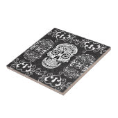 Decoratieve suiker Zwarte witte gothische romp Tegeltje (Zijkant)