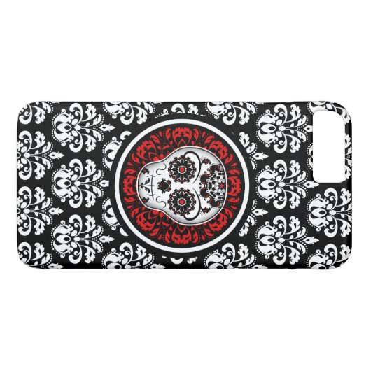 Decoratieve suikerschedel met demasinrichting Case-Mate iPhone case (Achterkant (Horizontaal))