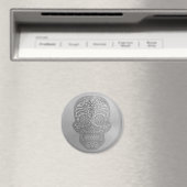 Decoratieve suikerschedel met roestvrij staal magneet (Insitu (Vaatwasser))