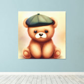 Decoratieve Sweet Baby Teddy Bear Canvas (Insitu (Houten vloer))
