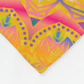 Decoratieve symmetrie arabesque. Beige, roze en ge Fleece Deken (Hoek)