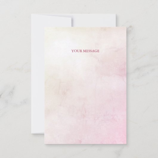 Decoratieve taart roze boog dank u kaart (Achterkant)