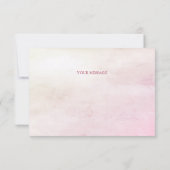 Decoratieve taart roze boog dank u kaart (Achterkant)