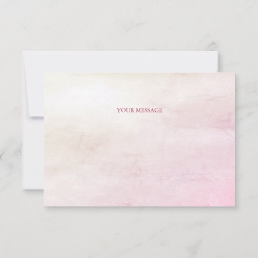 Decoratieve taart roze boog dank u kaart (Achterkant)