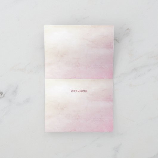 Decoratieve taart roze boog dank u kaart (Binnen)