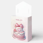 Decoratieve taart roze boog gunst doos bedankdoosjes (Geopend)