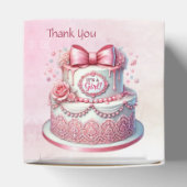 Decoratieve taart roze boog gunst doos bedankdoosjes (Bovenkant)