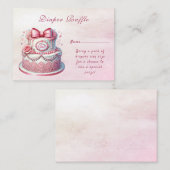 Decoratieve taart Roze strik Baby shower behuizing Informatiekaartje (Voorkant / Achterkant)