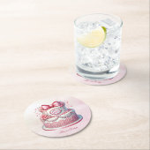 Decoratieve taart Roze strik papier Onderzetter (Insitu)