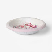 Decoratieve taart Roze strik papieren kom (Gebogen)