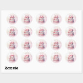 Decoratieve taart Roze strik Sticker (Vel)
