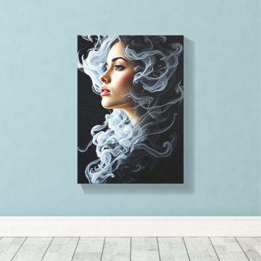 Decoratieve tabel (Efemeer) Canvas Afdruk (Insitu (Houten vloer))