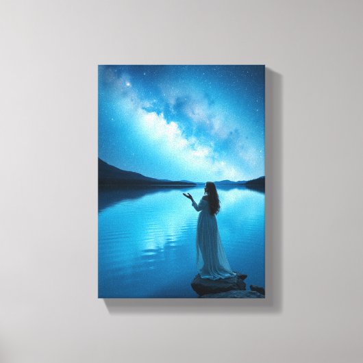 Decoratieve tabel ( vrouwen onder sterren ) canvas afdruk (Voorkant)