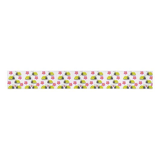 decoratieve tapijtstof ladybugs grosgrain lint (Voorkant)