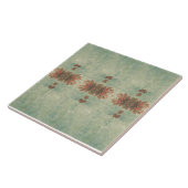 Decoratieve Tegel Duo: Groen en Reddish-Brow Tegeltje (Zijkant)