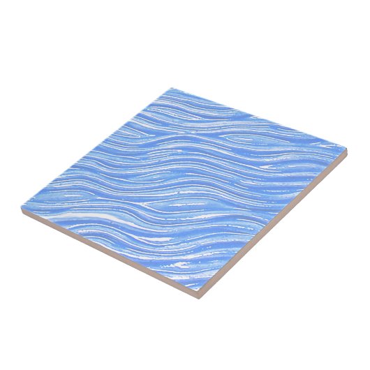 Decoratieve Tegel Elektrisch Blauw Stromend Water Tegeltje (Zijkant)