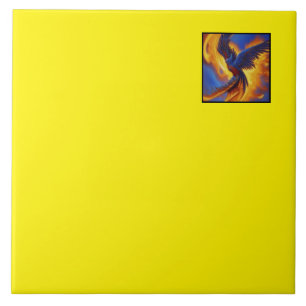 Decoratieve Tegel - Heldergeel - Phoenix Art Tegeltje
