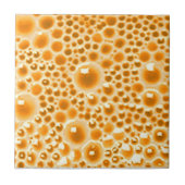 Decoratieve Tegel met luchtbellen, oranje marmelad Tegeltje (Voorkant)