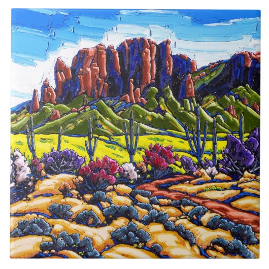 Decoratieve tegel van de Superstition Majesty Tegeltje (Voorkant)