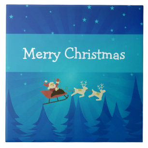 Decoratieve Tegel voor de Santa Winter Scene Tegeltje