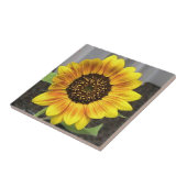 Decoratieve tegel voor grote zonnebloemen tegeltje (Zijkant)