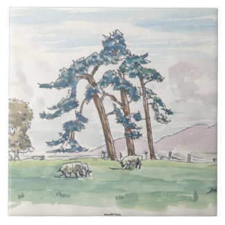 Decoratieve tegel voor het Engelse platteland Tegeltje