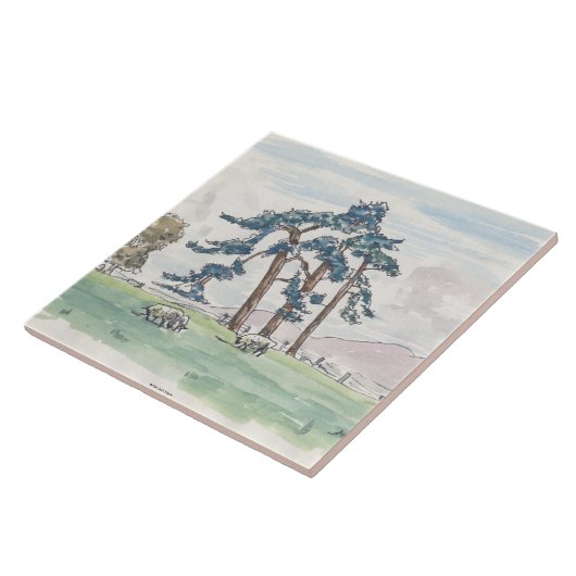 Decoratieve tegel voor het Engelse platteland Tegeltje (Zijkant)