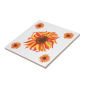 decoratieve tegel voor zonnebloemontwerpen tegeltje (Zijkant)