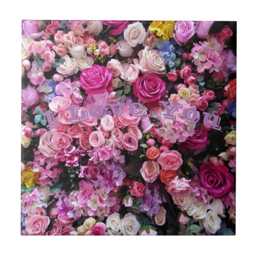 Decoratieve tegels houden van roos tegeltje (Voorkant)