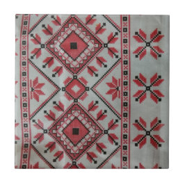 Decoratieve Tegels rood en zwart Tegeltje