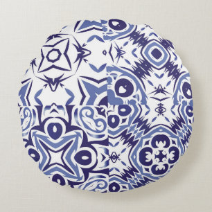 Decoratieve tegels van keramische azulejo. Fashion Rond Kussen
