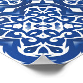 Decoratieve tegels van keramische azulejo. Kleurco Poster (Hoek)