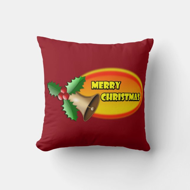 Decoratieve tekst met kerst met heilige badge oval kussen (Voorkant)