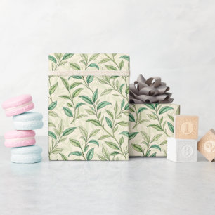 Decoratieve theebladeren Patroon Wrapping Paper Ro Cadeaupapier