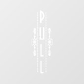 Decoratieve trekdeur signaal, raamsticker (Vel)