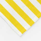 Decoratieve trendy gele witte strepen Sjabloon Fleece Deken (Hoek)