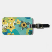 Decoratieve tuinbloemen bagagelabel (Voorkant horizontaal)