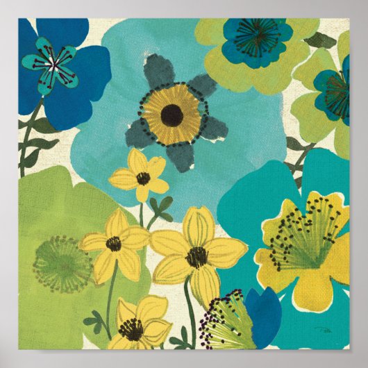 Decoratieve tuinbloemen poster (Voorkant)