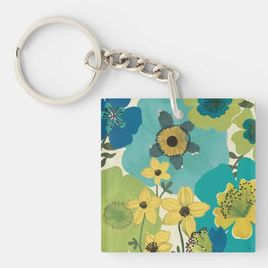 Decoratieve tuinbloemen sleutelhanger (Voorkant)