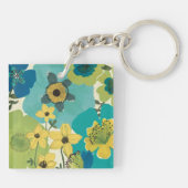 Decoratieve tuinbloemen sleutelhanger (Achterkant)