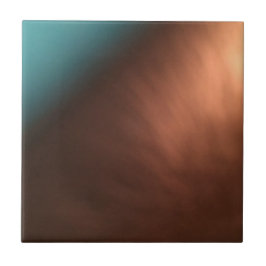 Decoratieve turquoise en koperbruine Tegel Tegeltje