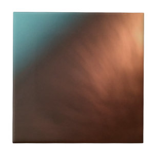 Decoratieve turquoise en koperbruine Tegel Tegeltje