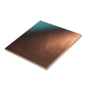 Decoratieve turquoise en koperbruine Tegel Tegeltje (Zijkant)